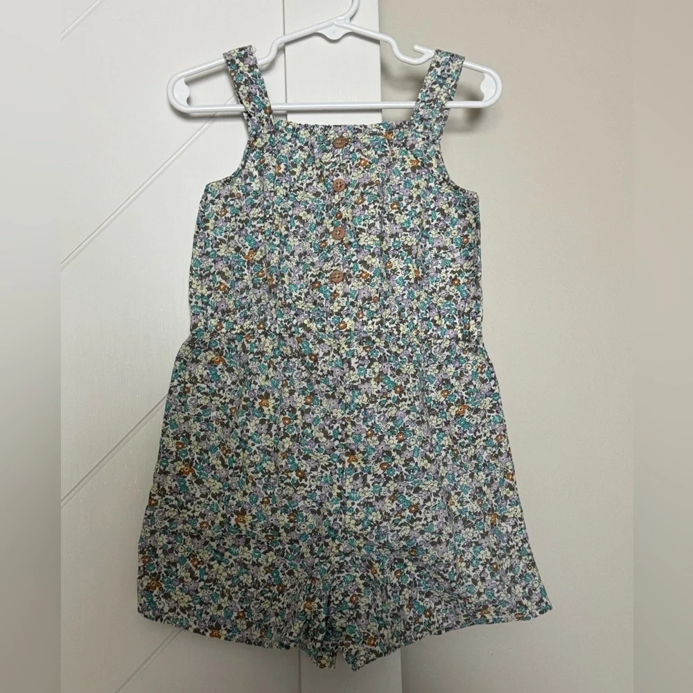 OshKosh B’gosh Floral Romper Toddler Girls Size 4T